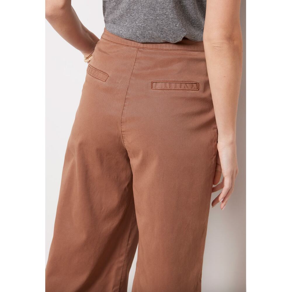 SPLENDID NWT Evereve Margaret Wide Leg Cropped Pant in Terracotta // XL - Picture 4 of 13